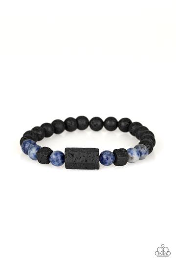 Paparazzi Accessories Zenned Out Blue Bracelet - Pure Elegance by Kym