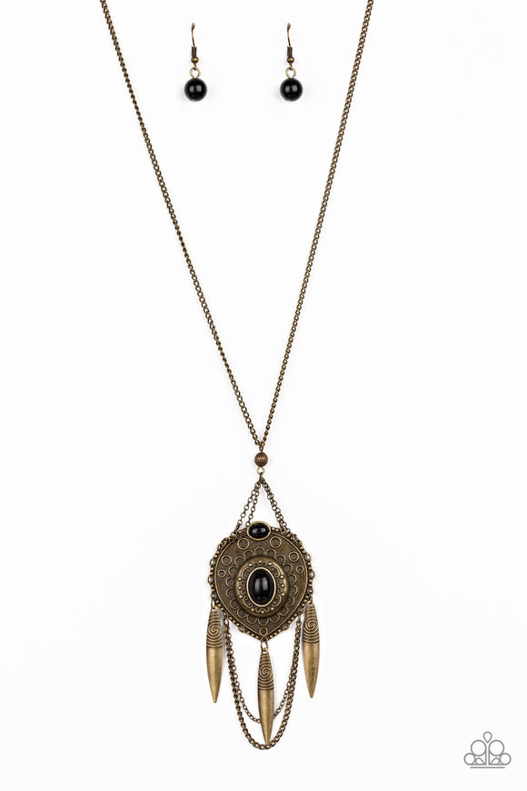 Paparazzi Accessories Cactus Canyon Brass Necklace - Pure Elegance by Kym
