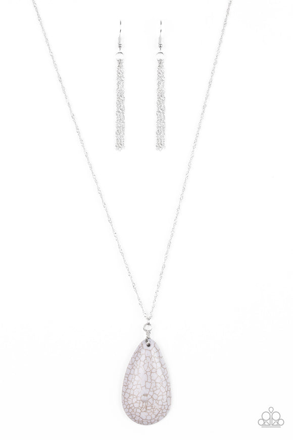 Paparazzi Accessories Stone River Silver Necklace - Pure Elegance by Kym