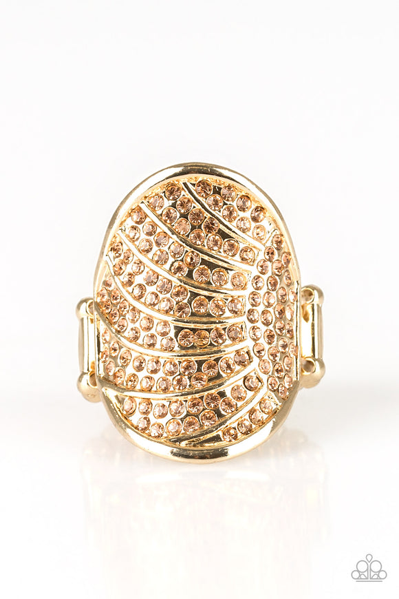 Paparazzi Accessories Dazzle Daze - Gold Ring - Pure Elegance by Kym
