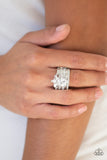 Paparazzi Accessories Top Dollar Bling White Ring - Pure Elegance by Kym
