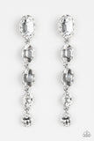 Paparazzi Accessories Red Carpet Radiance White Earrings - Pure Elegance by Kym