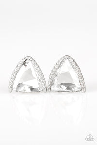 Paparazzi Accessories Exalted Elegance White Post Earrings - Pure Elegance by Kym