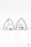 Paparazzi Accessories Exalted Elegance White Post Earrings - Pure Elegance by Kym