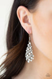 Paparazzi Accessories Ballroom Waltz Silver Earring - Pure Elegance by Kym