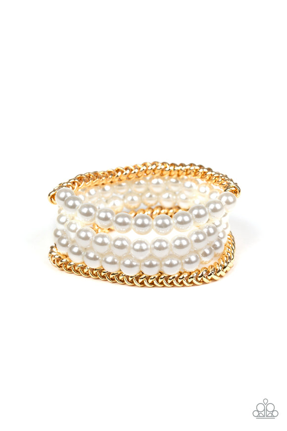 Paparazzi Jewelry Industrial Incognito - Gold Bracelet - Pure Elegance by Kym