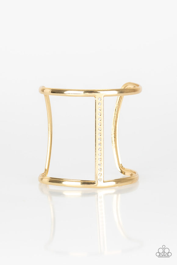 Paparazzi Accessories Diamond Diety Gold Bracelet - Pure Elegance by Kym