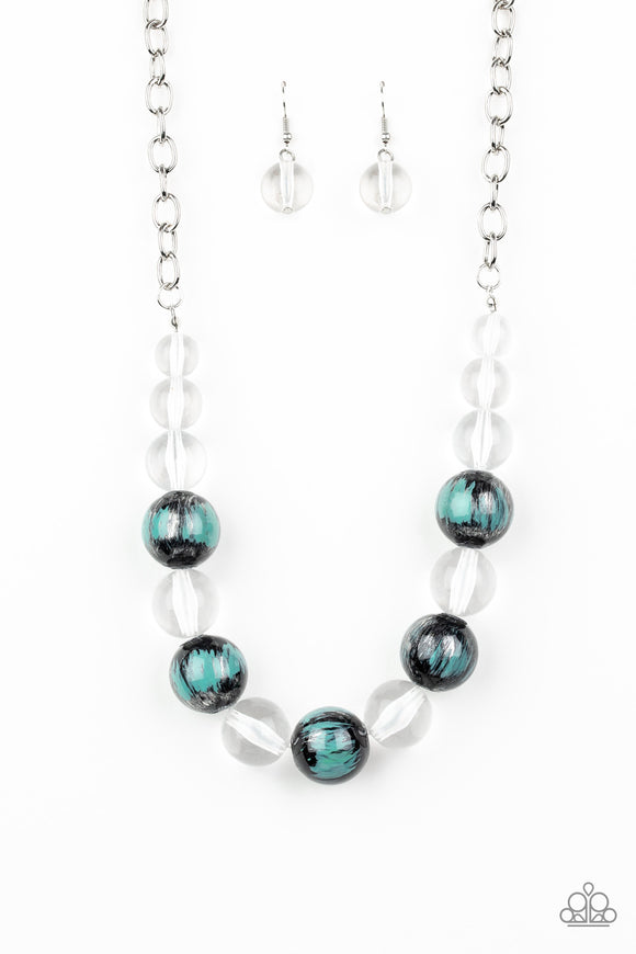 Paparazzi Jewelry Torrid Tide - Blue Necklace - Pure Elegance by Kym