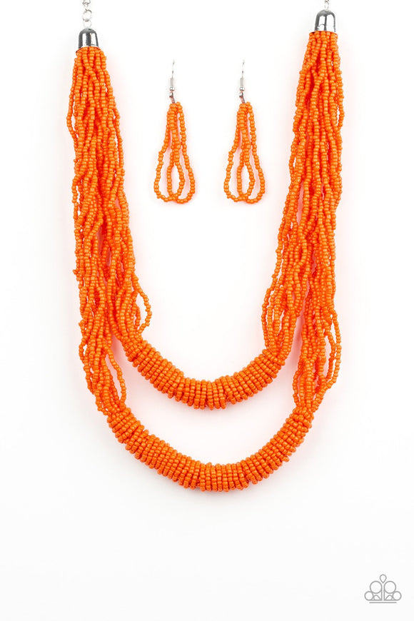 Paparazzi Accessories Right As RAINFOREST  Orange Necklace - Pure Elegance by Kym
