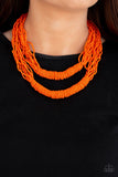 Paparazzi Accessories Right As RAINFOREST  Orange Necklace - Pure Elegance by Kym