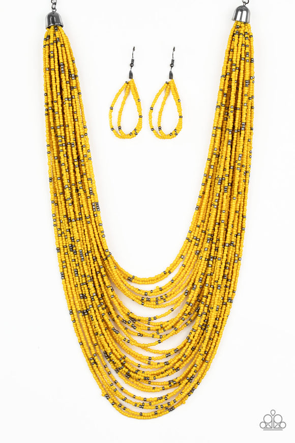 Paparazzi Accessories Rio Rainforest Yellow Necklace - Pure Elegance by Kym