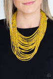 Paparazzi Accessories Rio Rainforest Yellow Necklace - Pure Elegance by Kym