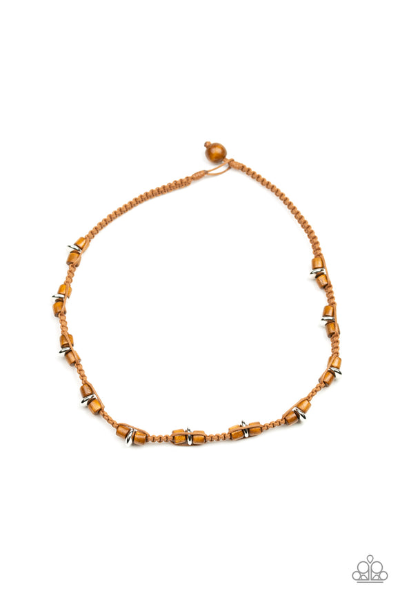 Paparazzi Accessories WOOD You Believe It? Brown Urban Necklace - Pure Elegance by Kym