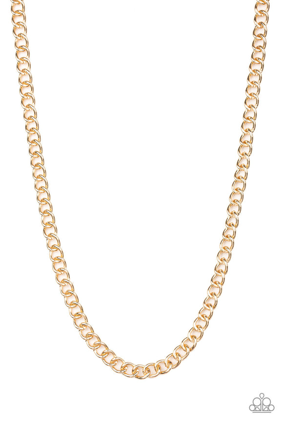 Paparazzi Jewelry Full Court - Gold Necklace - Pure Elegance by Kym