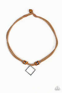 Paparazzi Accessories Pier Square Brown Urban Necklace - Pure Elegance by Kym