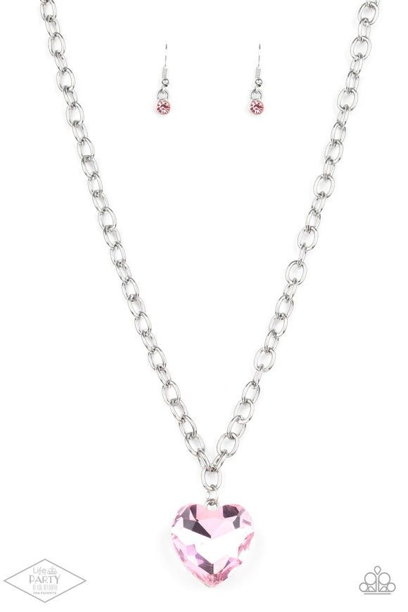 Paparazzi Accessories Flirtatiously Flashy Pink Necklace - Pure Elegance by Kym