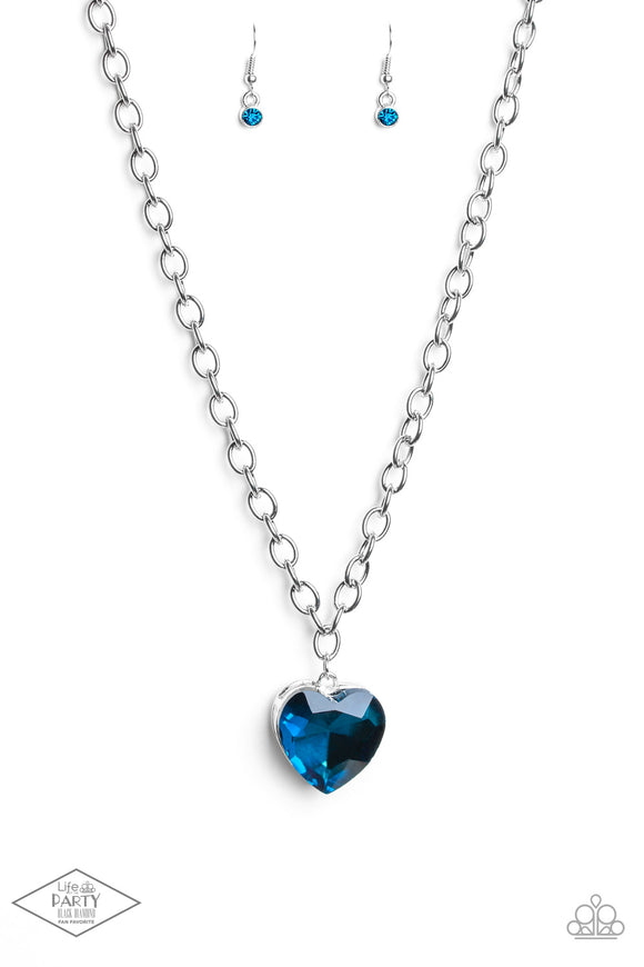 Paparazzi Accessories Flirtatiously Flashy - Blue Necklace - Pure Elegance by Kym