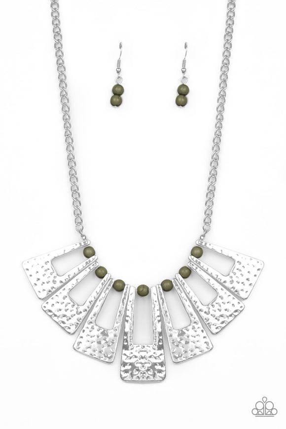 Paparazzi Accessories Terra Takeover Green Necklace - Pure Elegance by Kym