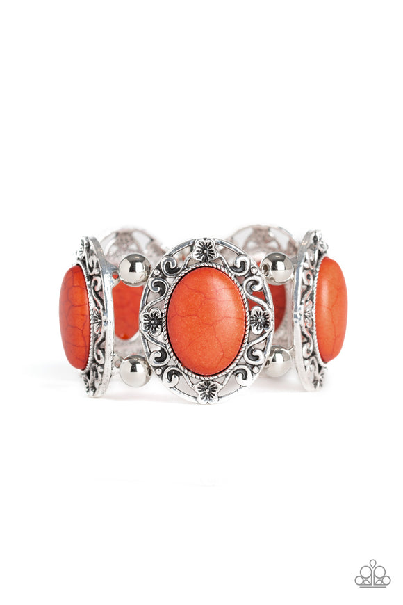 Paparazzi Accessories Rodeo Rancho Orange Bracelet - Pure Elegance by Kym