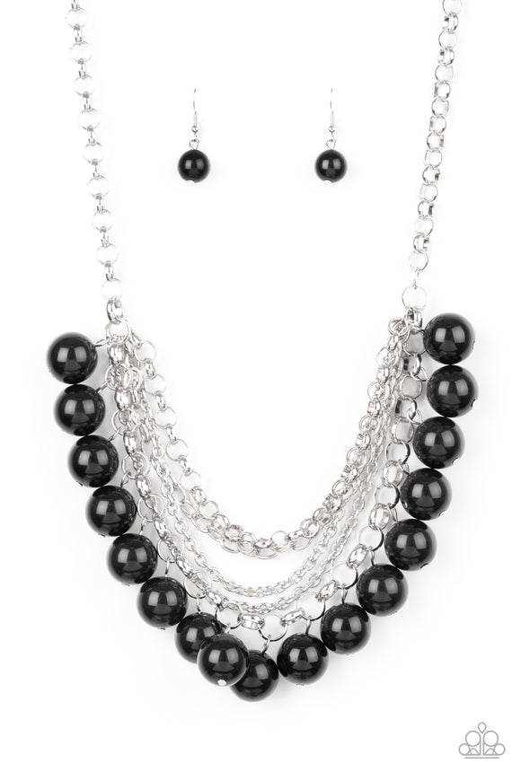Paparazzi Accessories One-Way WALL STREET - Black Necklace - Pure Elegance by Kym