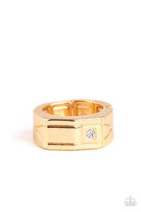 Paparazzi Accessories Atlas Men's Gold Ring - Pure Elegance by Kym