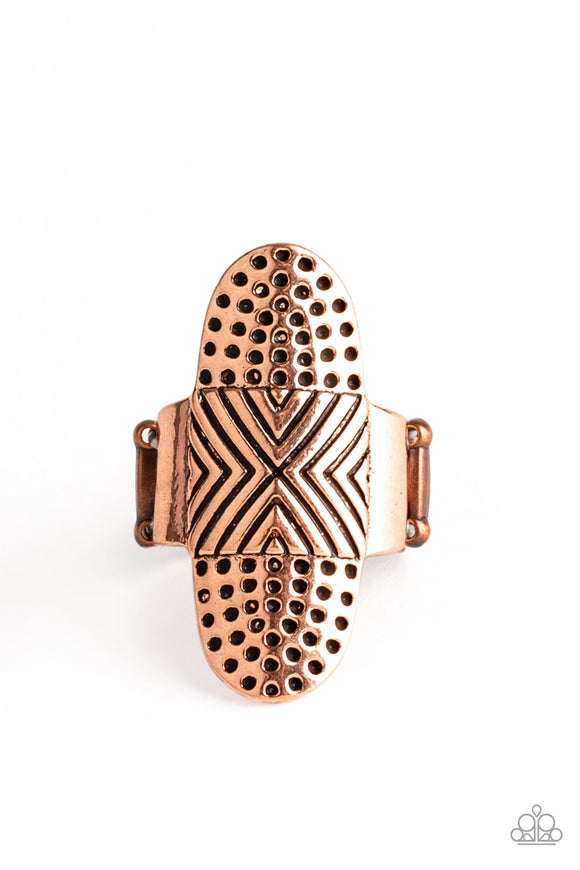 Paparazzi Accessories Guru Grunge Copper Ring - Pure Elegance by Kym