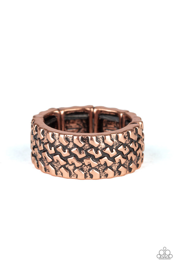 Paparazzi Jewelry All Wheel Drive - Copper Ring - Pure Elegance by Kym