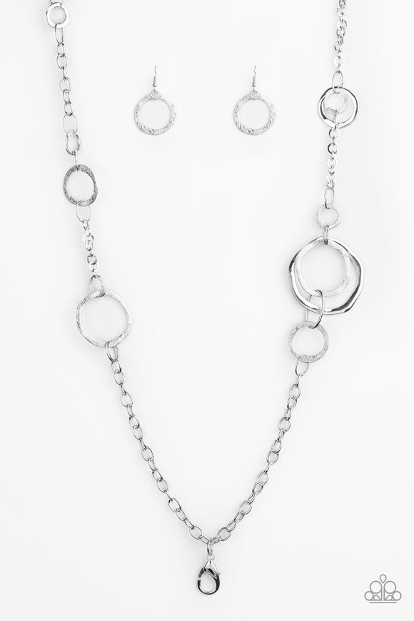 Paparazzi Accessories Amped Up Metallics Silver Necklace - Pure Elegance by Kym