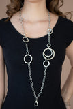 Paparazzi Accessories Amped Up Metallics Silver Necklace - Pure Elegance by Kym