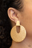 Paparazzi Accessories Bold Intentions Gold Earrings - Pure Elegance by Kym