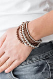 Paparazzi Accessories Metro Mix Up Brown Bracelet - Pure Elegance by Kym