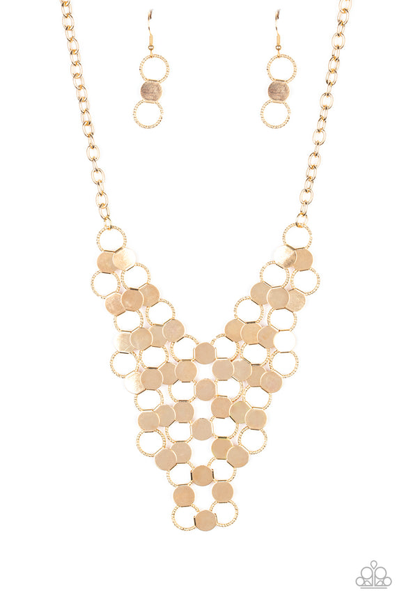 Paparazzi Accessories Net Result Gold Necklace - Pure Elegance by Kym