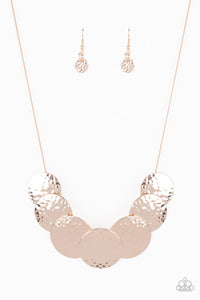 Paparazzi Jewelry RADIAL Waves - Rose Gold Necklace - Pure Elegance by Kym