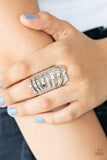 Paparazzi Accessories Sound Waves Silver Ring - Pure Elegance by Kym