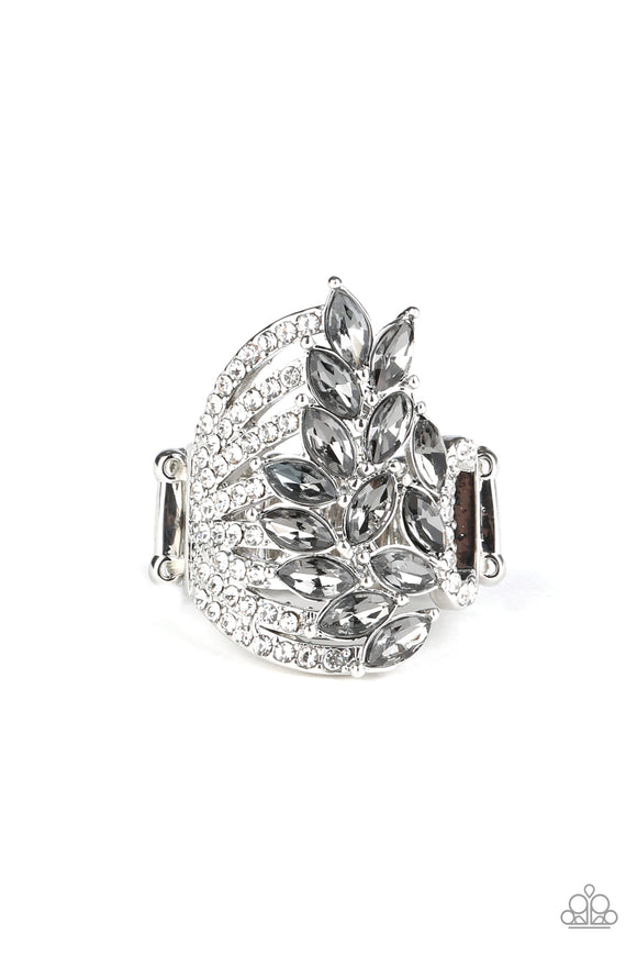 Paparazzi Accessories Clear-Cut Cascade Silver Ring - Pure Elegance by Kym