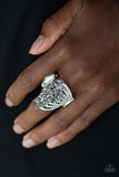 Paparazzi Accessories Clear-Cut Cascade Silver Ring - Pure Elegance by Kym