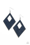 Paparazzi Accessories Woven Wanderer Blue Earring - Pure Elegance by Kym