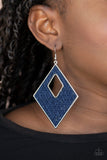 Paparazzi Accessories Woven Wanderer Blue Earring - Pure Elegance by Kym
