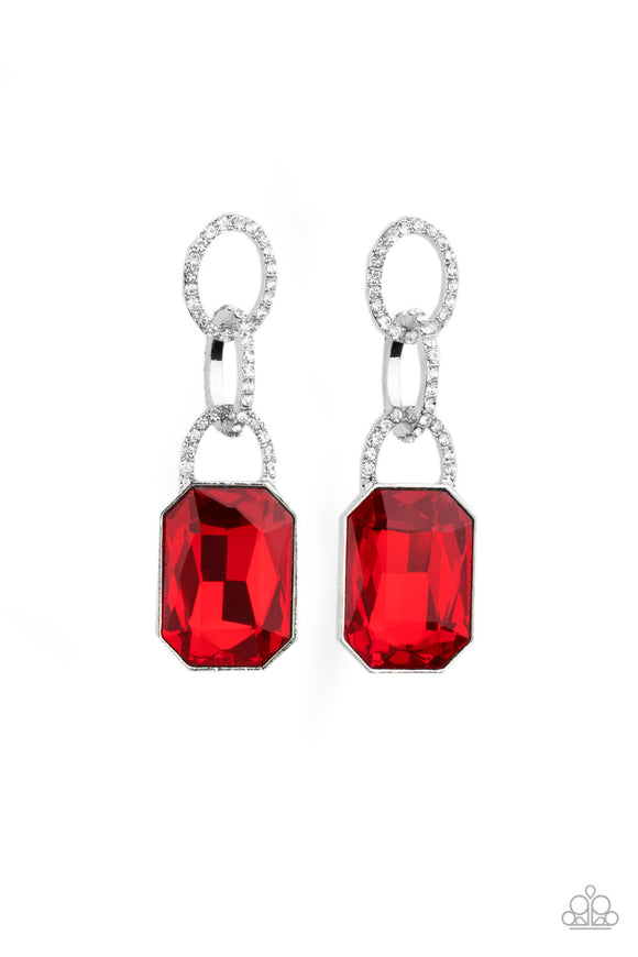 Paparazzi Accessories Superstar Status Red Earrings - Pure Elegance by Kym