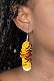 Paparazzi Accessories Now You SEQUIN It! Gold Earrings - Pure Elegance by Kym