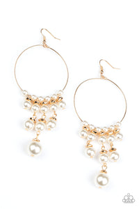 Paparazzi Accessories Working The Room Gold Earrings - Pure Elegance by Kym