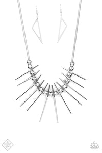 Paparazzi Accessories Fully Charged Silver Necklace - Pure Elegance by Kym