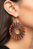Paparazzi Accessories Solar Flare Orange Earrings - Pure Elegance by Kym