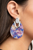 Paparazzi Accessories HAUTE Flash Blue Earrings - Pure Elegance by Kym