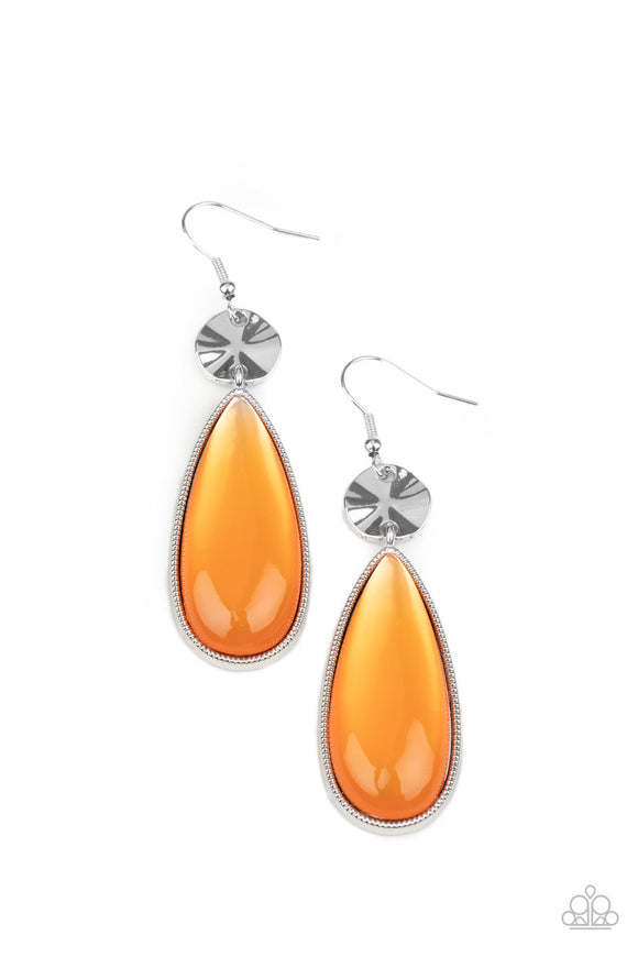 Paparazzi Accessories Jaw-Dropping Drama Orange Earrings - Pure Elegance by Kym