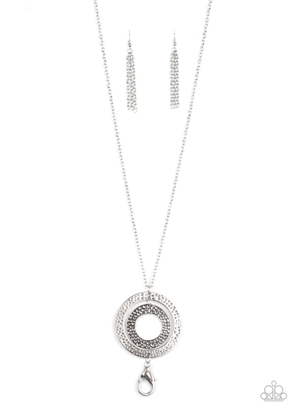 Paparazzi Accessories Circle Back To That Silver Necklace - Pure Elegance by Kym