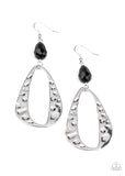 Paparazzi Accessories Enhanced Elegance Black Earrings - Pure Elegance by Kym