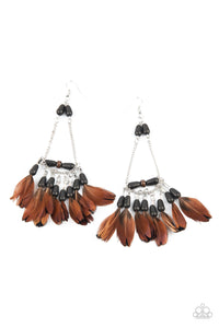 Paparazzi Accessories Haute Hawk - Black Earrings - Pure Elegance by Kym