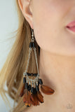 Paparazzi Accessories Haute Hawk - Black Earrings - Pure Elegance by Kym