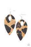 Paparazzi Accessories Cork Cabana Black Earring - Pure Elegance by Kym